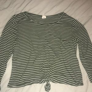 Green stripped shirt